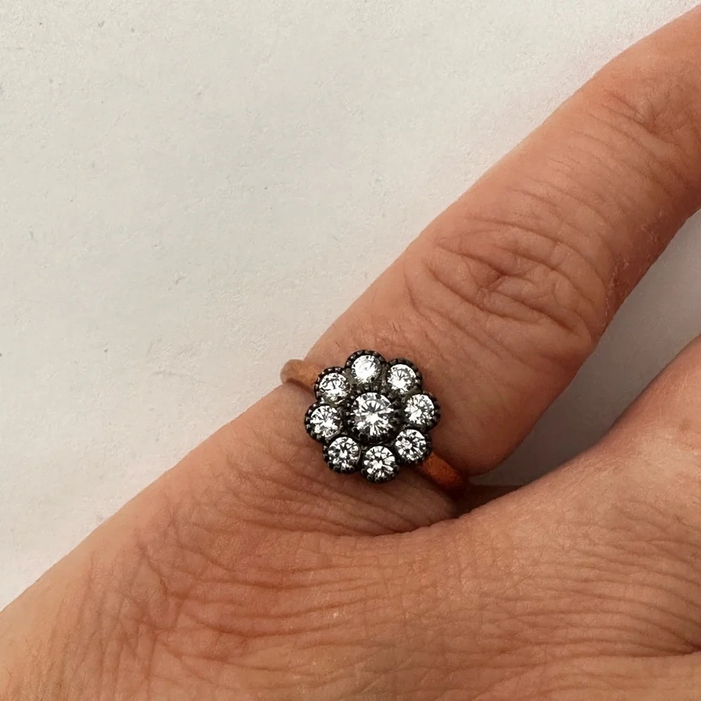 925 Silver ring cz stones